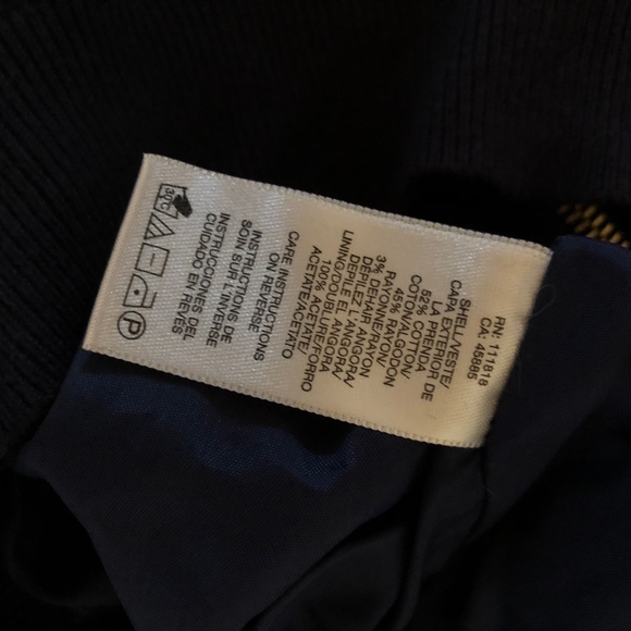 MICHAEL KORS navy sequin zip sweater - Picture 6 of 8